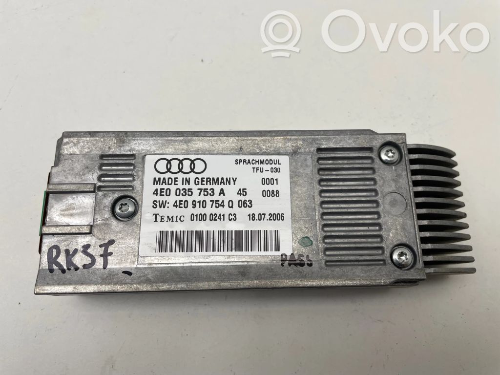 Audi A4 S4 B7 8E 8H Voice control module 