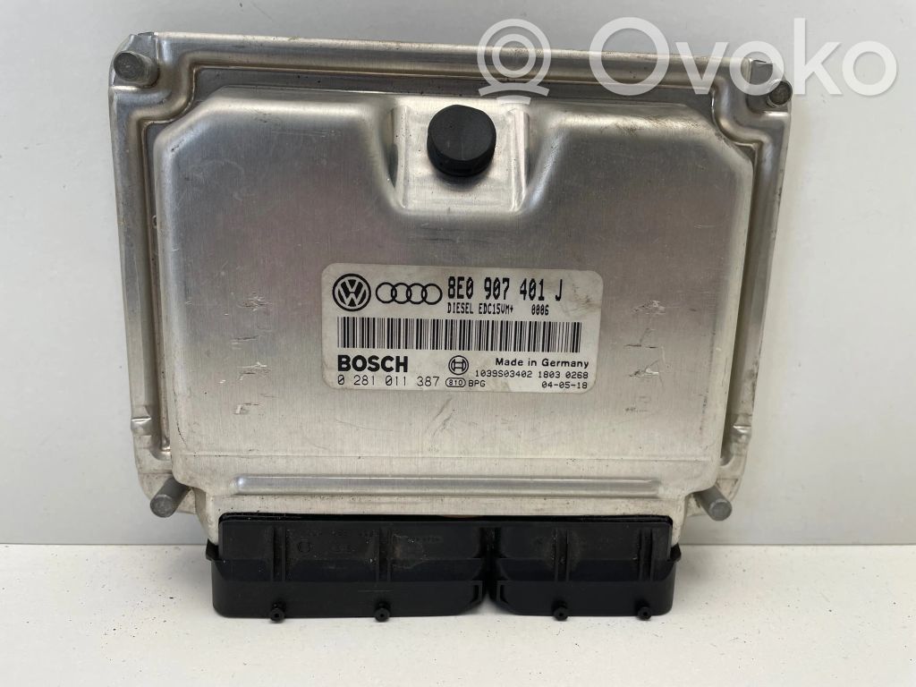 Engine control unit/module   8E0907401J,1039S03402,0281011387