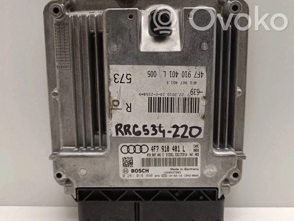 Engine control unit/module   4F7910401L,0281016460,4F0907401E