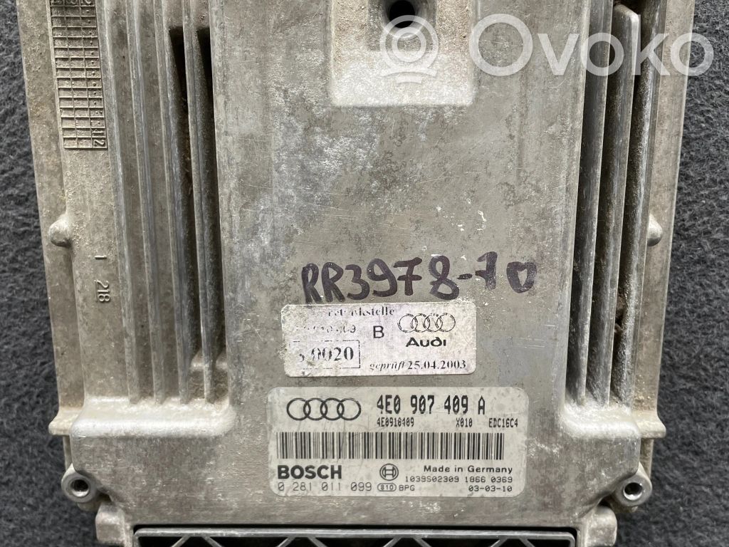 Engine control unit/module   4E0907409A,4E0916409,0281011099