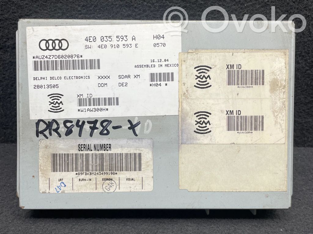 Head unit multimedia control   4E0035593A,4E0910593E,28013505
