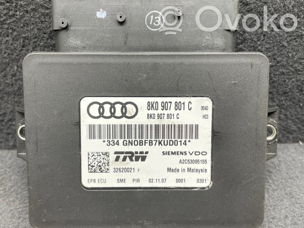 Audi A4 S4 B8 8K Module de commande de frein à main 