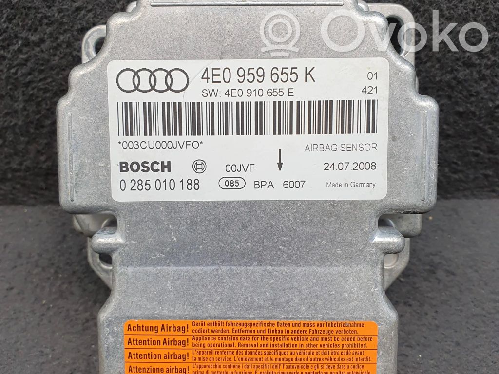 Audi A8 S8 D3 4E Airbag control unit/module 