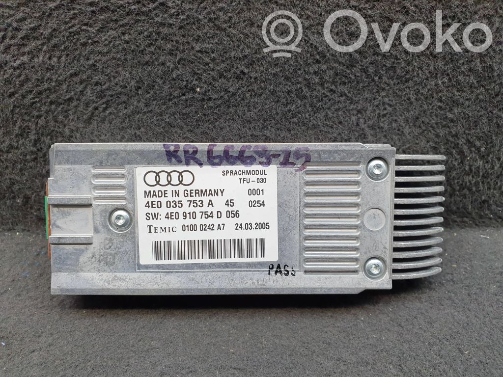 Voice control module   4E0035753A,4E0910754D