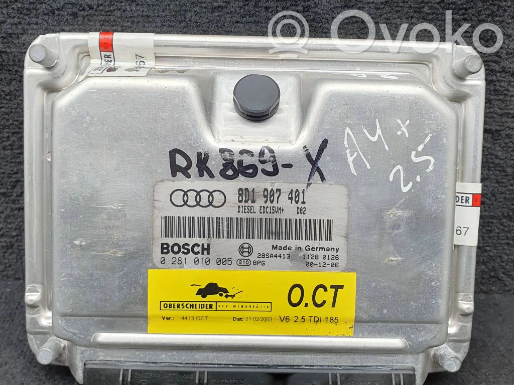 Engine control unit/module   8D1907401,0281010005