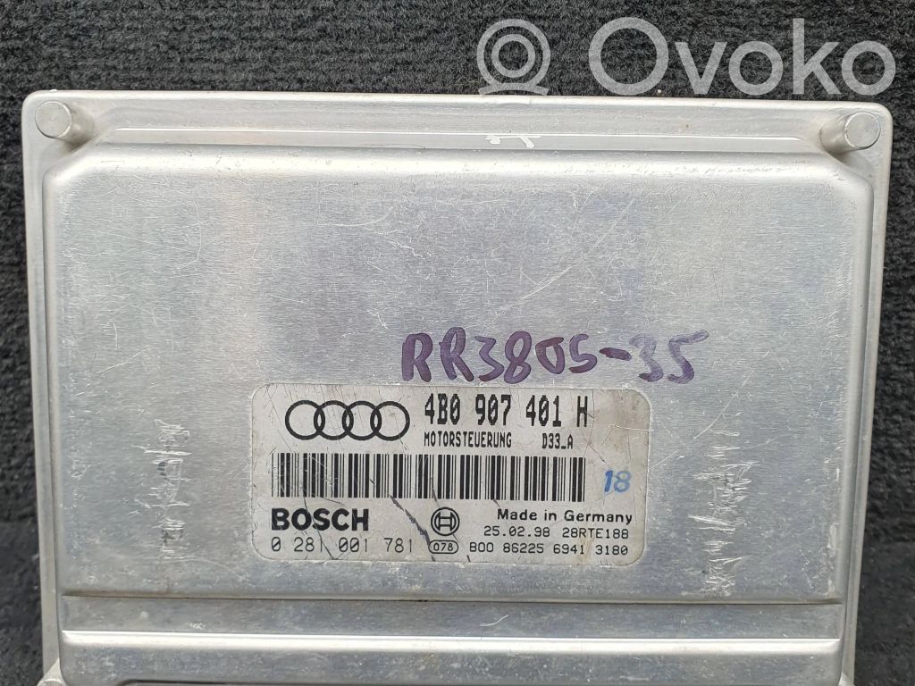 Engine control unit/module   4B0907401H,0281001781