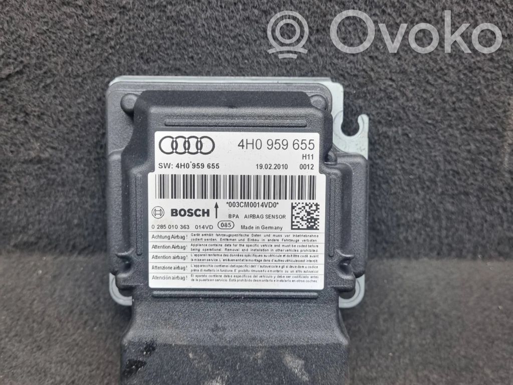 Unidad de control/módulo del Airbag   4H0959655,0285010363