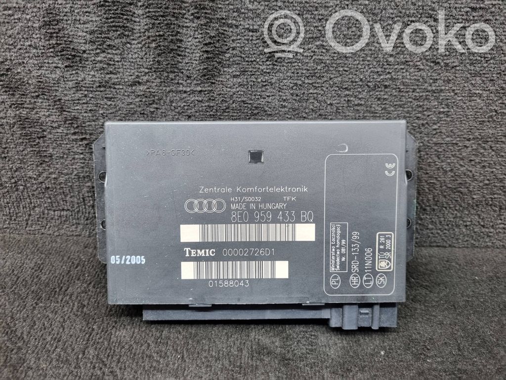Audi A4 S4 B7 8E 8H Mukavuusmoduuli 