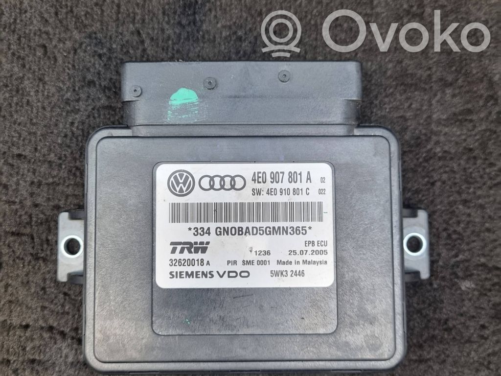 Audi A8 S8 D3 4E Hand brake control module 