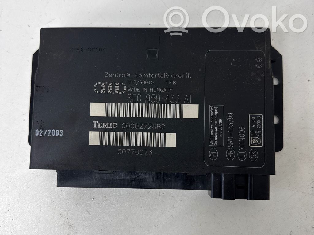 Audi A4 S4 B6 8E 8H Mukavuusmoduuli 