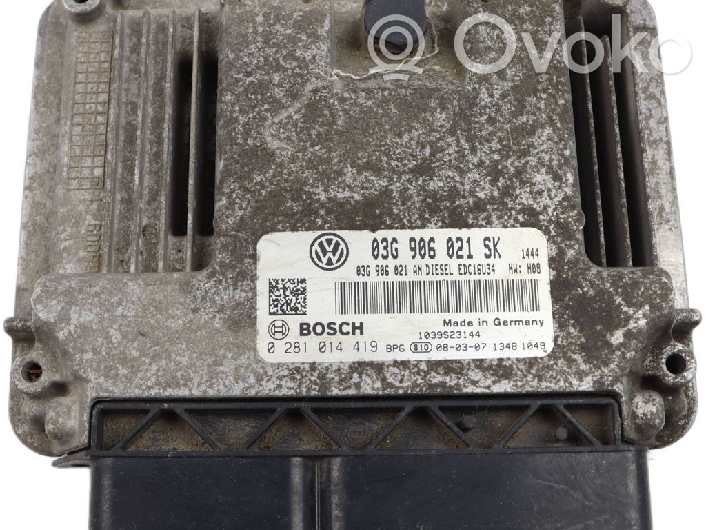 Engine control unit/module   03G906021SK,03G906021AN,0281014419