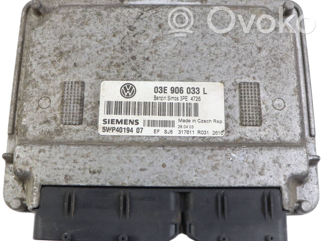 Volkswagen Polo IV 9N3 Unitate/modul de control motor 