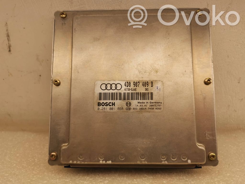 Unidad de control/módulo del motor   4D0907409B,28RTE797,0281001868