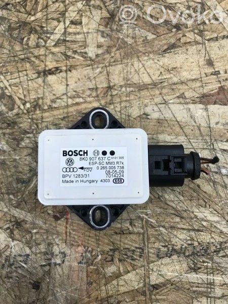 Audi A4 S4 B8 8K ESP (elektroniskās stabilitātes programmas) sensors (paātrinājuma sensors) 