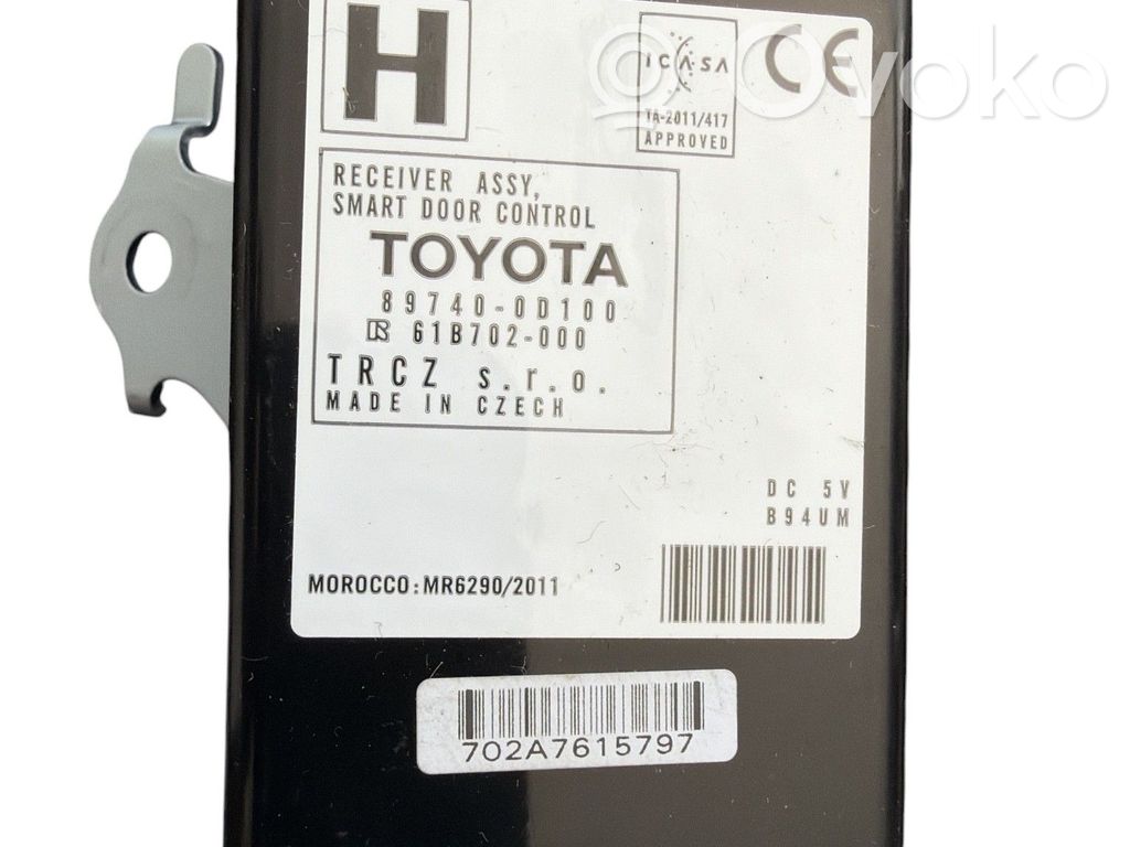 Toyota Yaris Centralina/modulo chiusura centralizzata portiere 