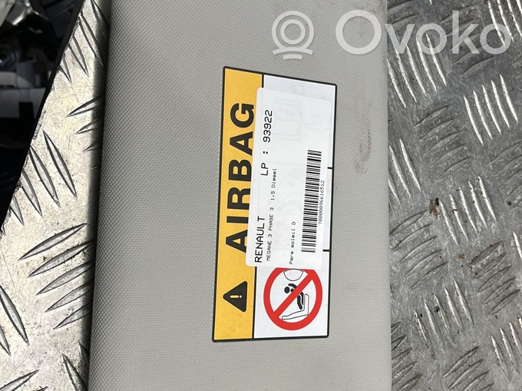 Renault Megane III Sun visor 