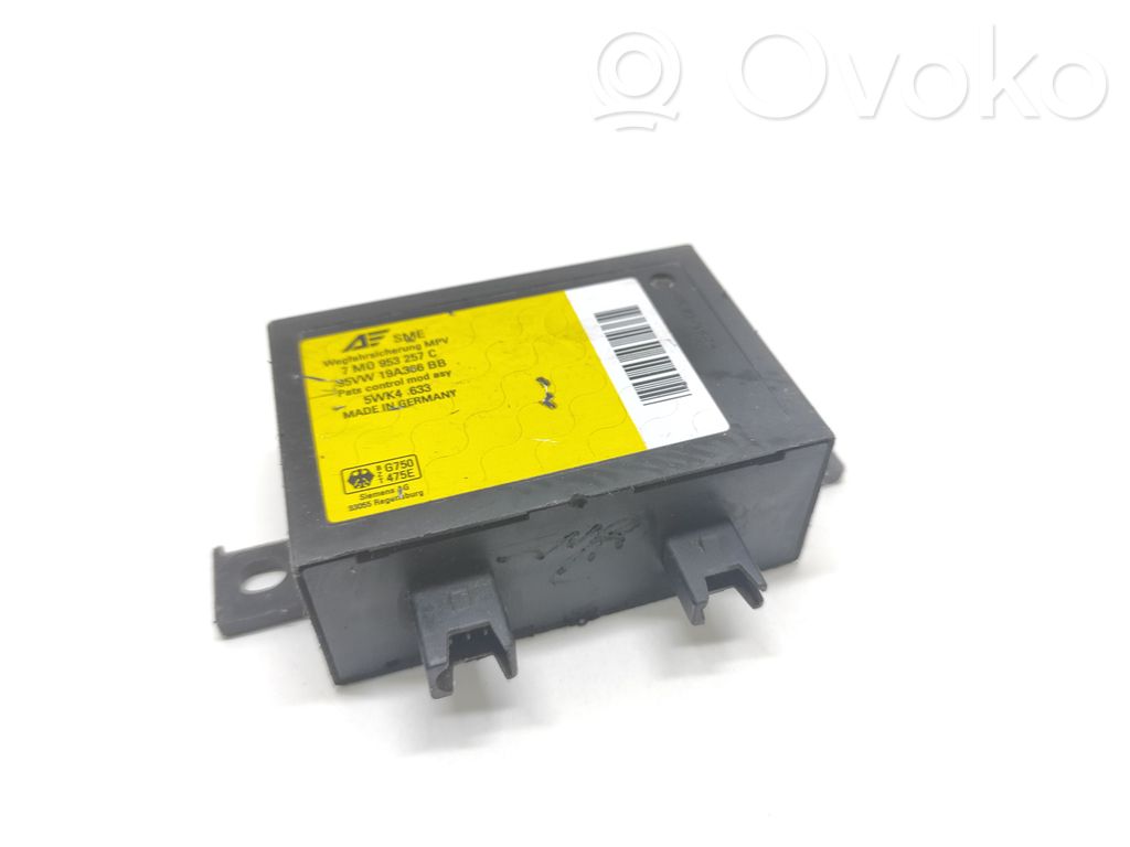 Immobilizer control unit/module   7M0953257C,95VW19A366BB