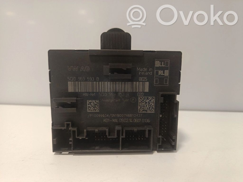 Unité de commande module de porte   5Q0959593B,P10099534