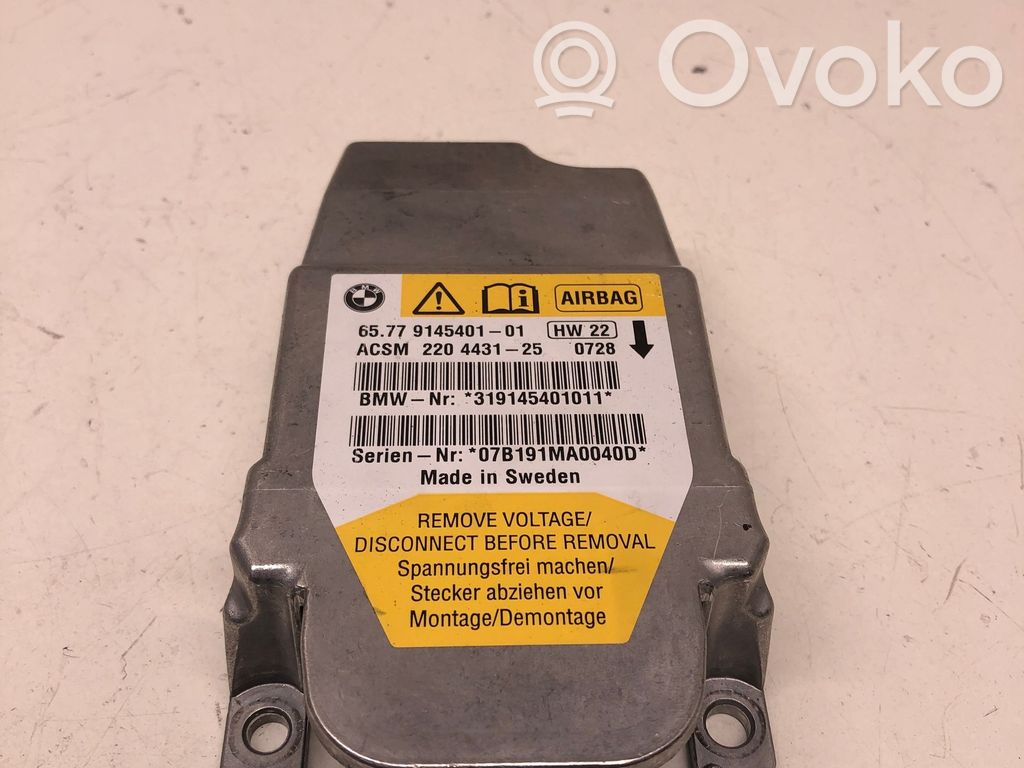 BMW 5 E60 E61 Module de contrôle airbag 