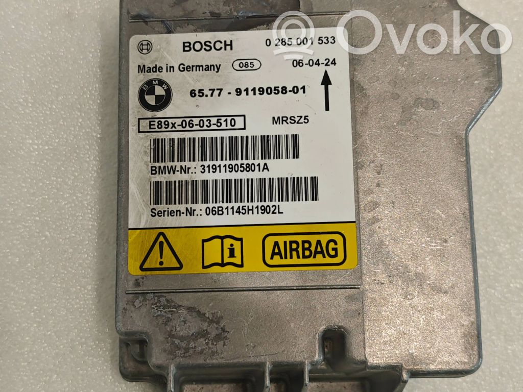 BMW 3 E90 E91 Airbag control unit/module 