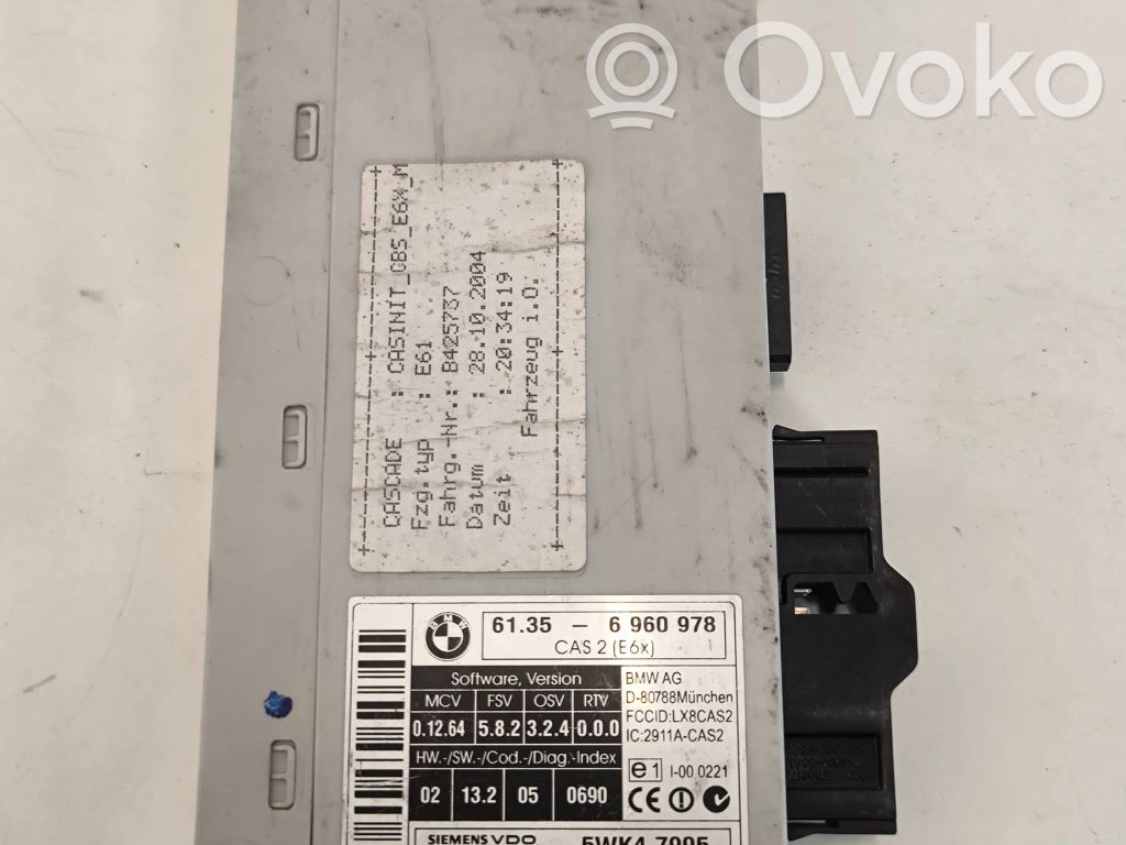 BMW 5 E60 E61 CAS vadības bloka modulis 