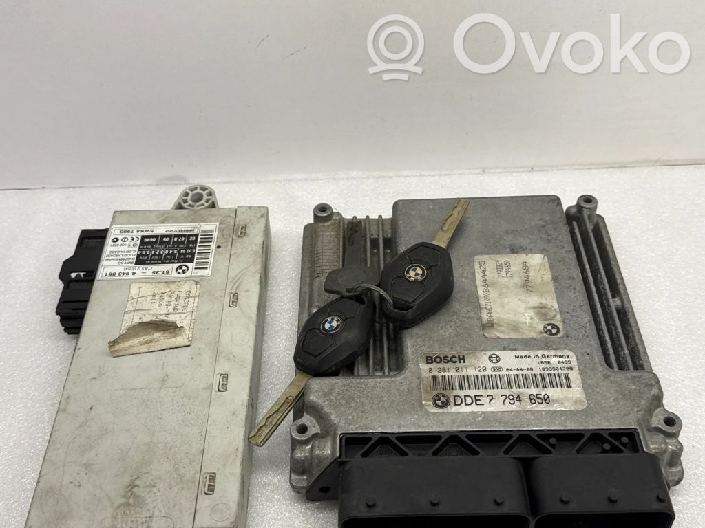 BMW 5 E60 E61 Engine ECU kit and lock set 