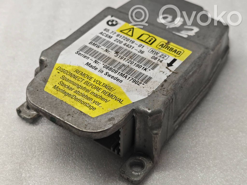 Unidad de control/módulo del Airbag   9172019,220443136,31917201901K,08B091MA17902