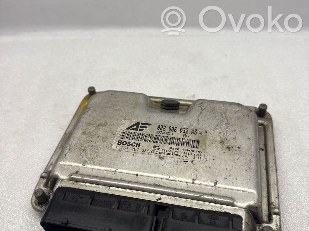 Engine control unit/module   022906032AS,26SA8139,0261207386
