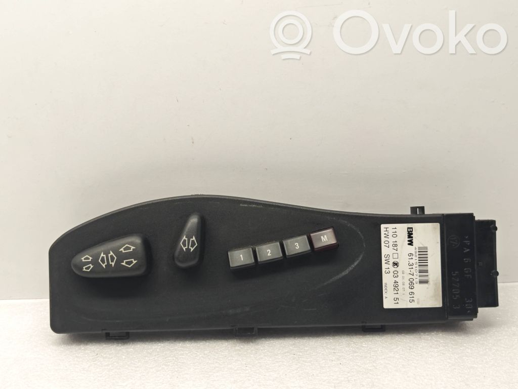 BMW X5 E53 Interruptor de control del asiento 