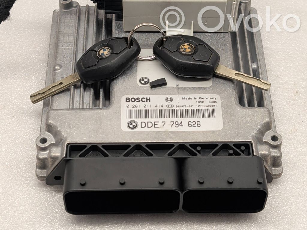 Komputer / Sterownik ECU i komplet kluczy   7794626,7795251,0281011414