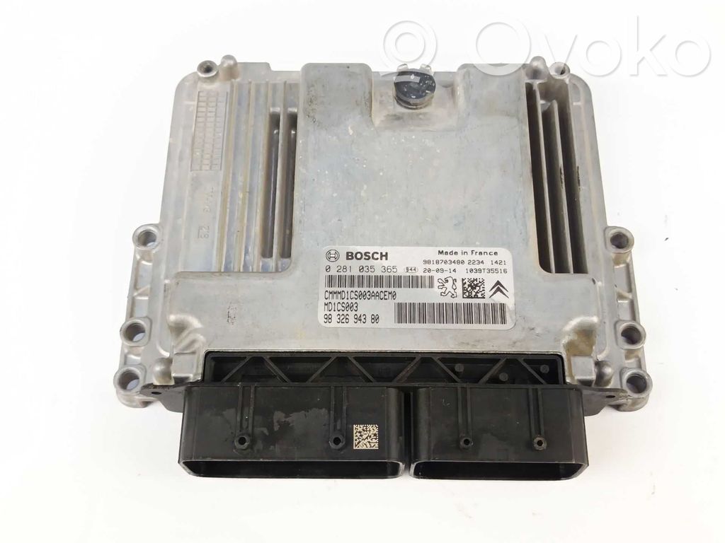 Unitate/modul de control motor   9832694380,0281035365