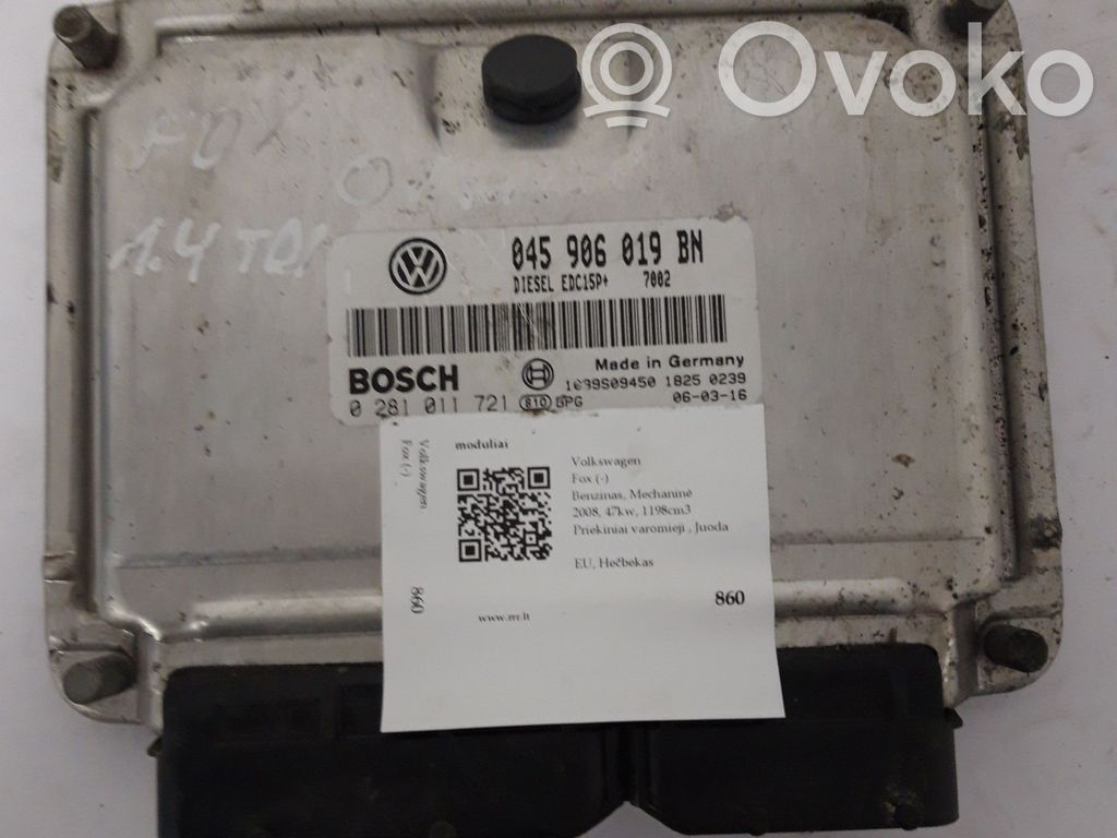 Volkswagen Fox Engine control unit/module 