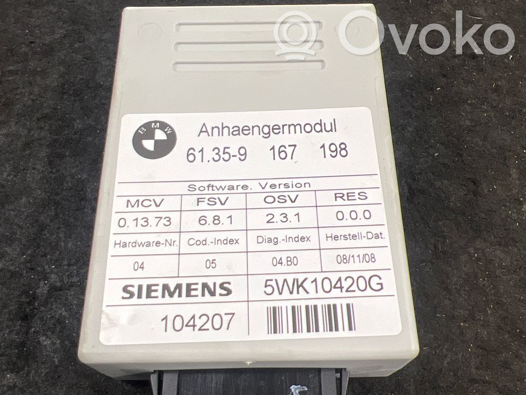 BMW 5 E60 E61 Tow bar trailer control unit/module 