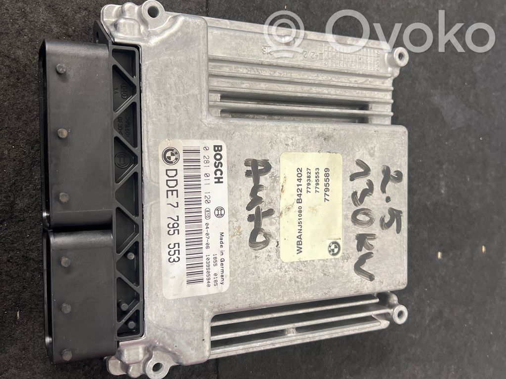 BMW 5 E60 E61 Engine control unit/module 