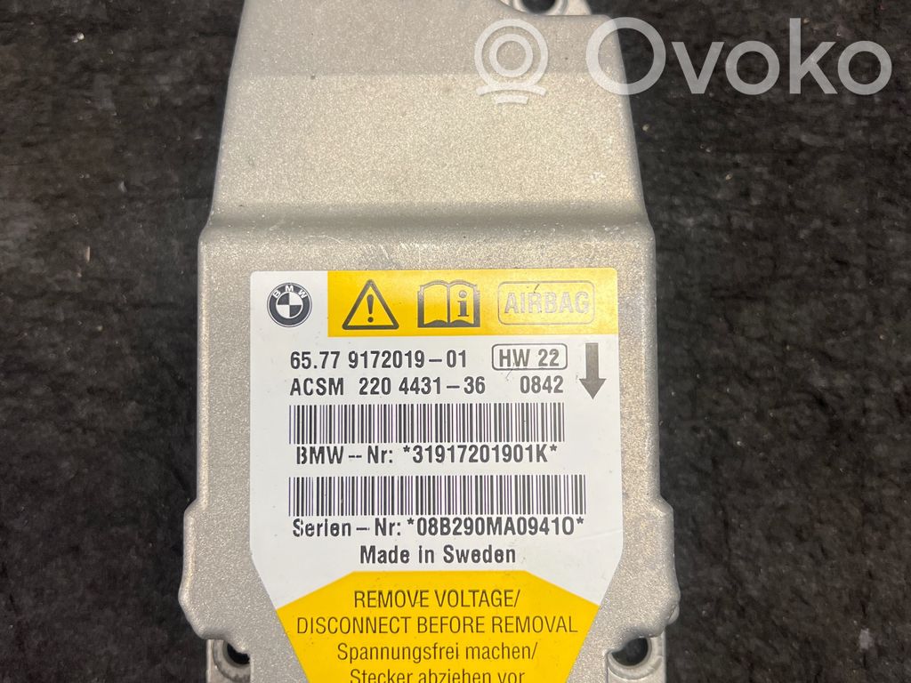 Unidad de control/módulo del Airbag   9172019,220443136,3191720190