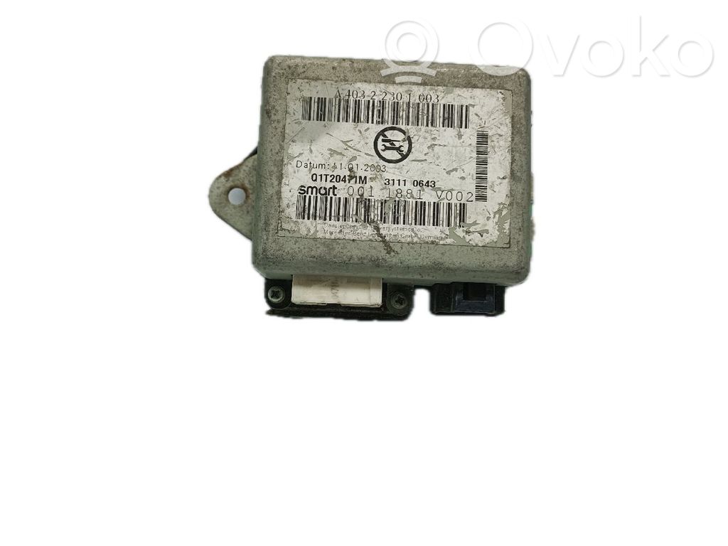 Airbag control unit/module   0011881V002