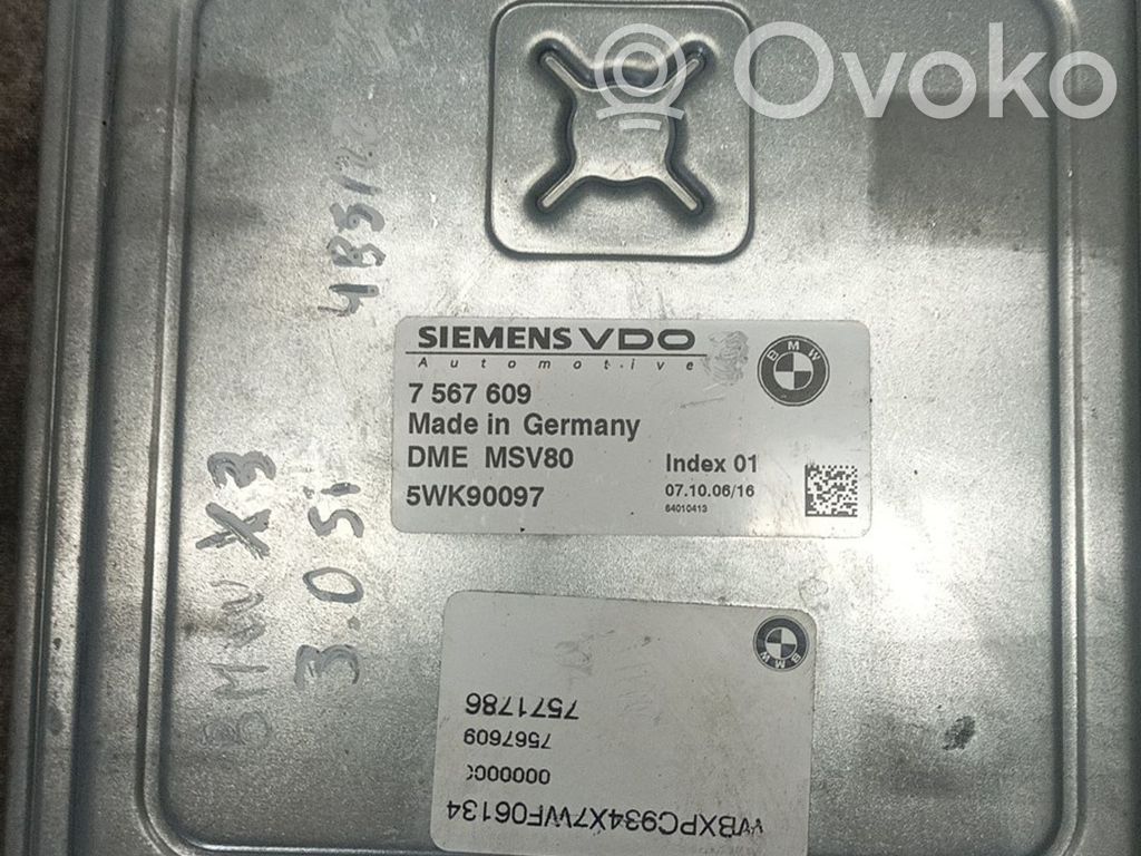 BMW X3 E83 Variklio valdymo blokas 