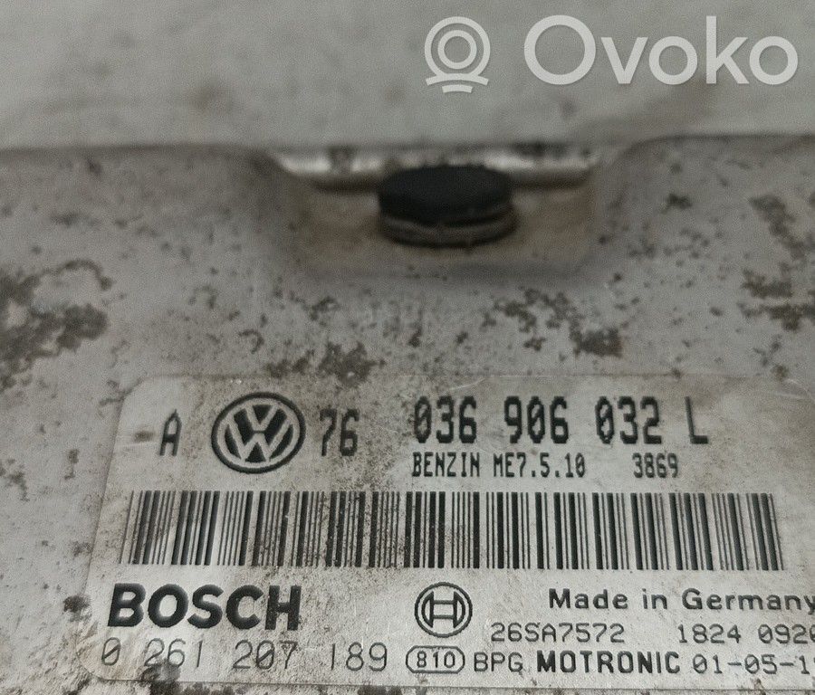 Unidad de control/módulo del motor   036906032L,0261207189,ZACK