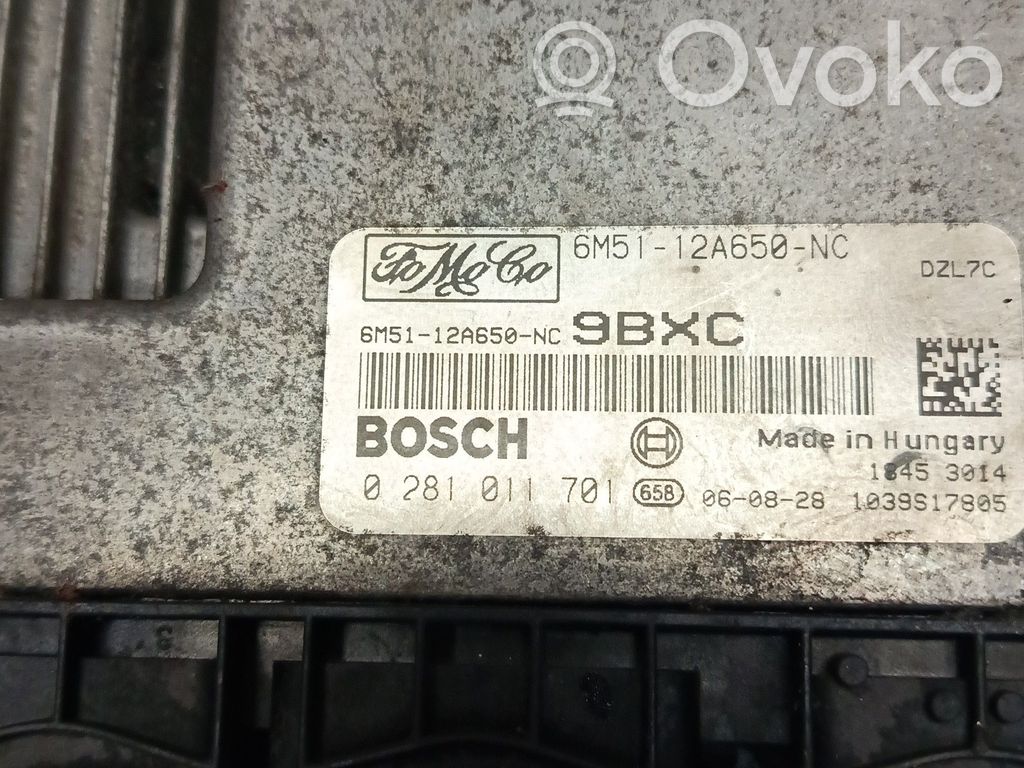 Moottorin ohjainlaite/moduuli   6M5112A650NC,0281011701,ZACK