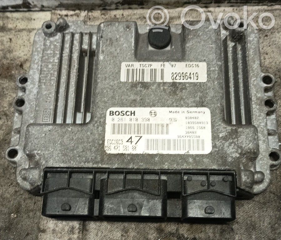 Unidad de control/módulo del motor   0281010390,9647158180,BRUNO