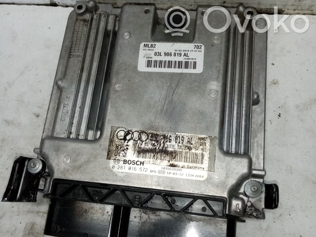 Unidad de control/módulo del motor   03L906019AL,BOSCH0281016572,BRUNO