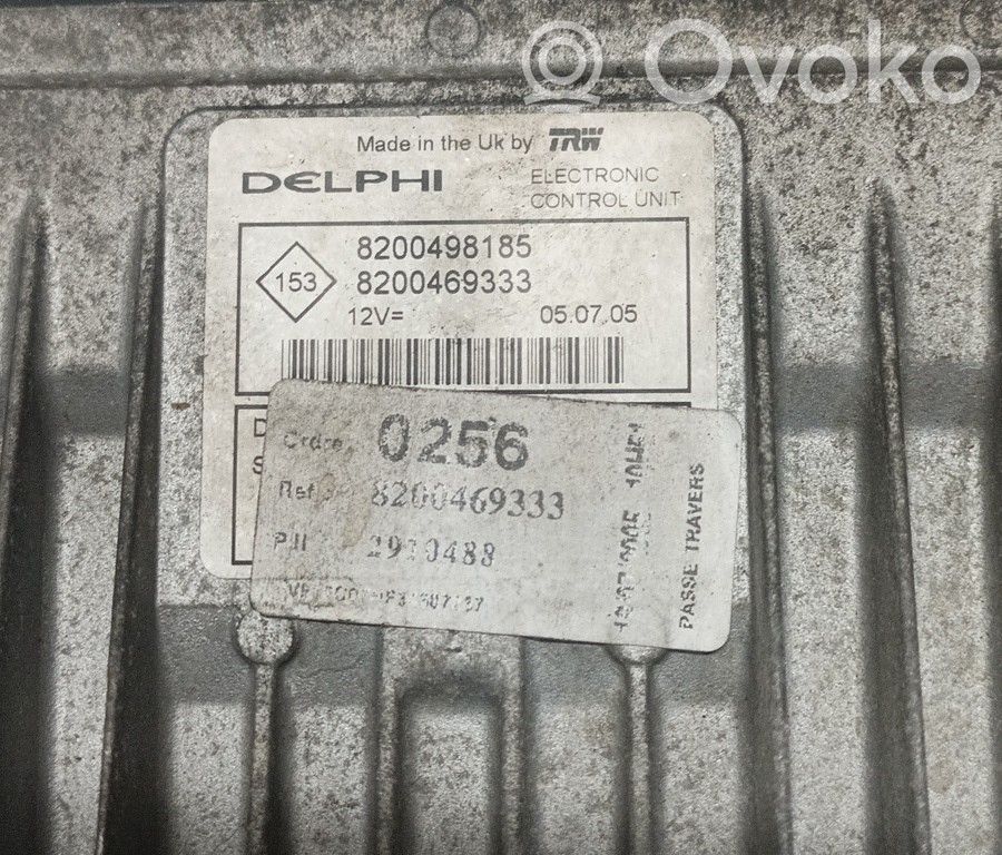 Unidad de control/módulo del motor   8200498185,8200469333,ZACK