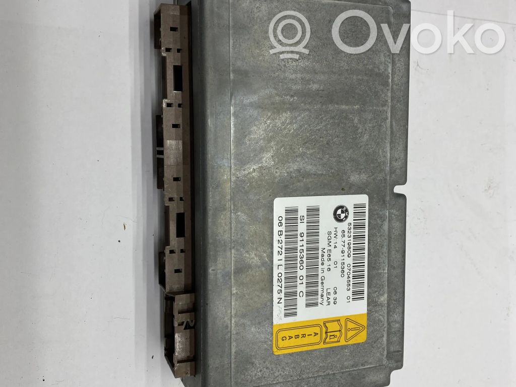 Unidad de control/módulo del Airbag   65779115360,911536001C