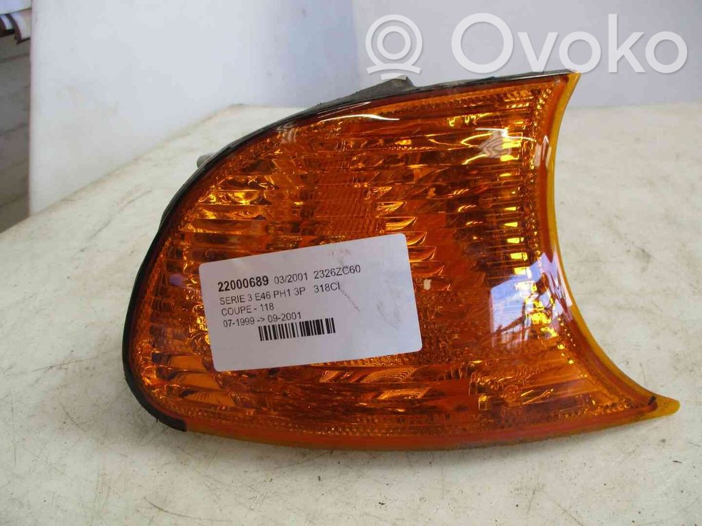 BMW 3 E46 Front indicator light 