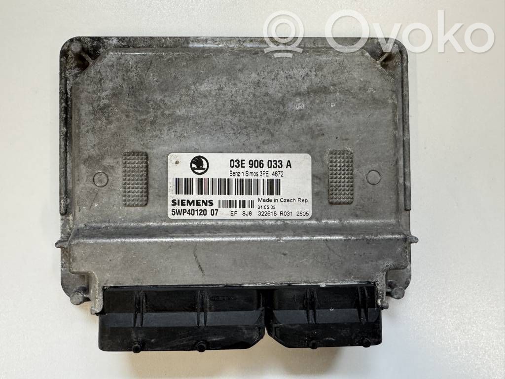 Engine control unit/module   03E906033A,3PE4672,5WP40120