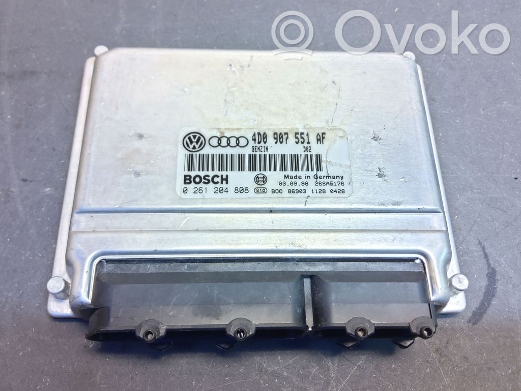 Engine control unit/module ECU   4D0907551AF,0261204808