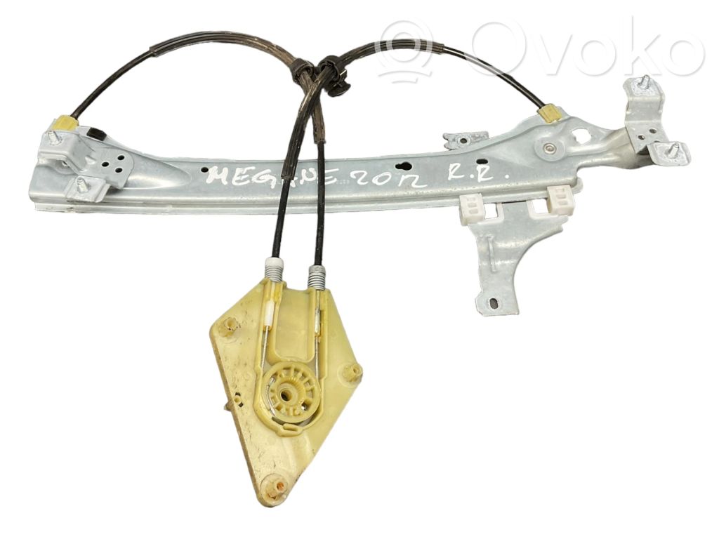 Renault Megane III Mechanizm podnoszenia szyby tylnej bez silnika 