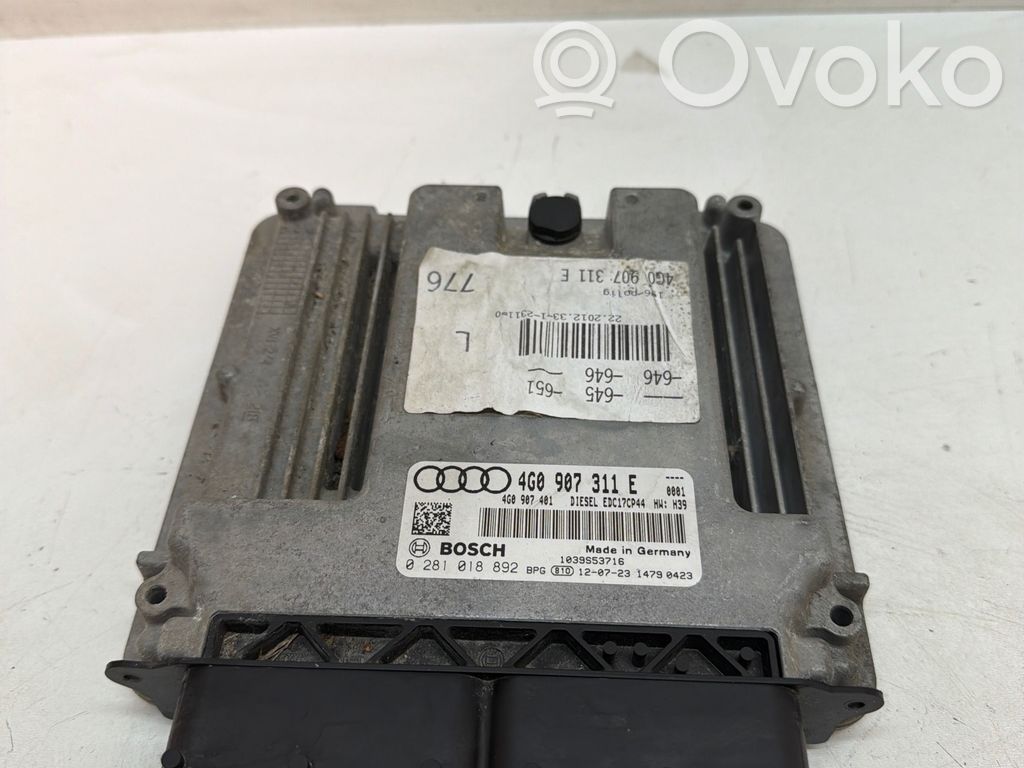 Audi A6 C7 Sterownik / Moduł ECU 