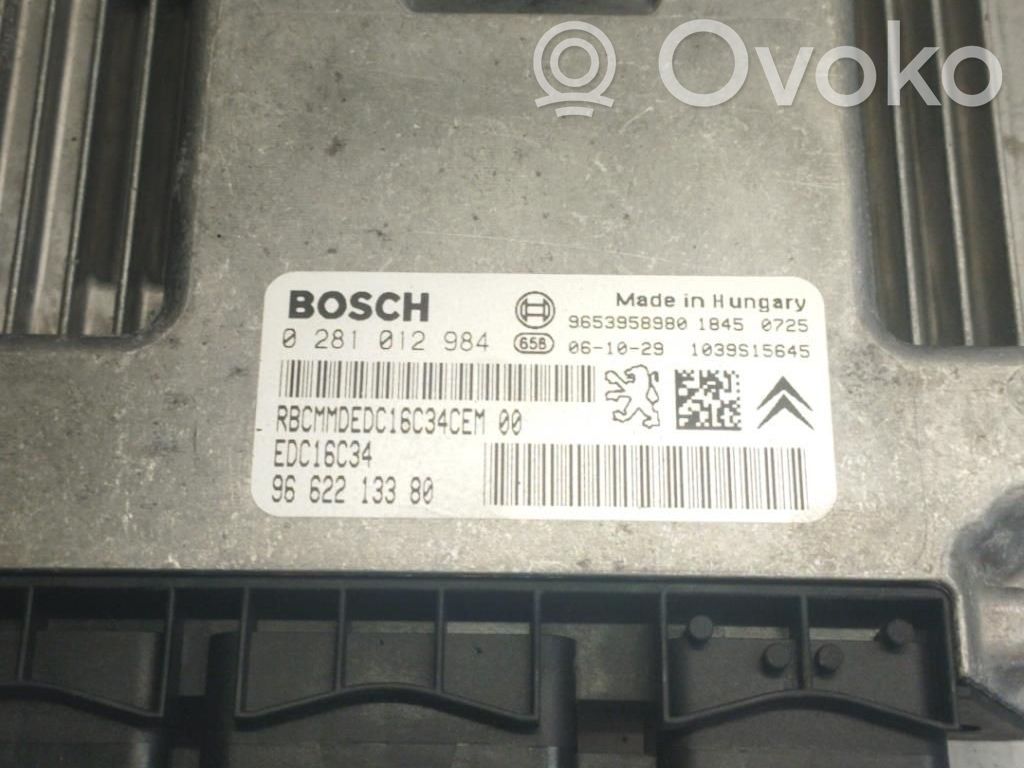 Peugeot 407 Juego de cerradura y set ECU del motor 