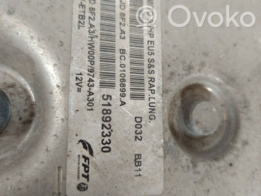 Alfa Romeo Mito Juego de cerradura y set ECU del motor 
